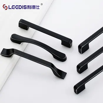 

American-Style Black And White with Pattern Cabinet Wardrobe Handle Simple Shoe Cabinet Drawer Cabinet Door Handle Zhejiang Hard