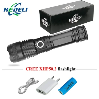

XLamp xhp50.2 most powerful led flashlight torch usb rechargeable led flashlighs xhp50 portable 5 mode hand lamp 18650 or 26650
