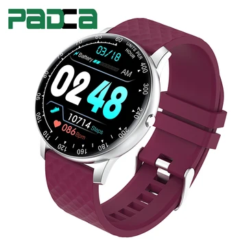 

PADCA Smart Watches Women Ladies Thermometer Fitness Bracelet IP68 Watches Tracker Smart Watch Female Lover&#39 s watches 2020
