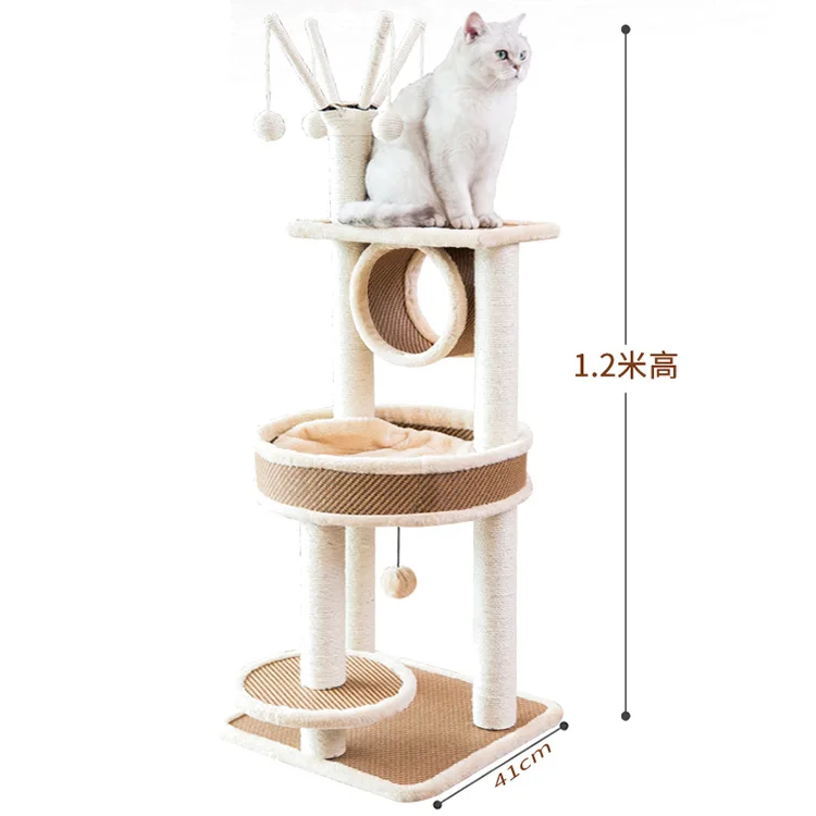 Твердая деревянная рама для скалолазания кошек, Когтеточка для кошек, кошачья прыгающая платформа, Всесезонная Когтеточка для кошек