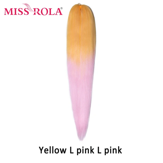 Miss Rola Synthetic 28Inch 100G NEW COLORS Hair Extension Yaki Straight Jumbo Braiding Hair Pre-Stretched Braid Kanekalon Hair 28INCH 100G