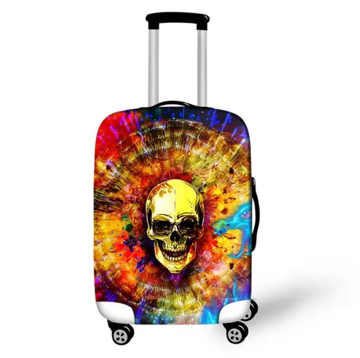 Wehyah спандекс чехол для чемодана Чехлы туристические аксессуары Хэллоуин Печатный пылезащитный чехол 18-32 ''защитный чехол ZY134 - Цвет: B