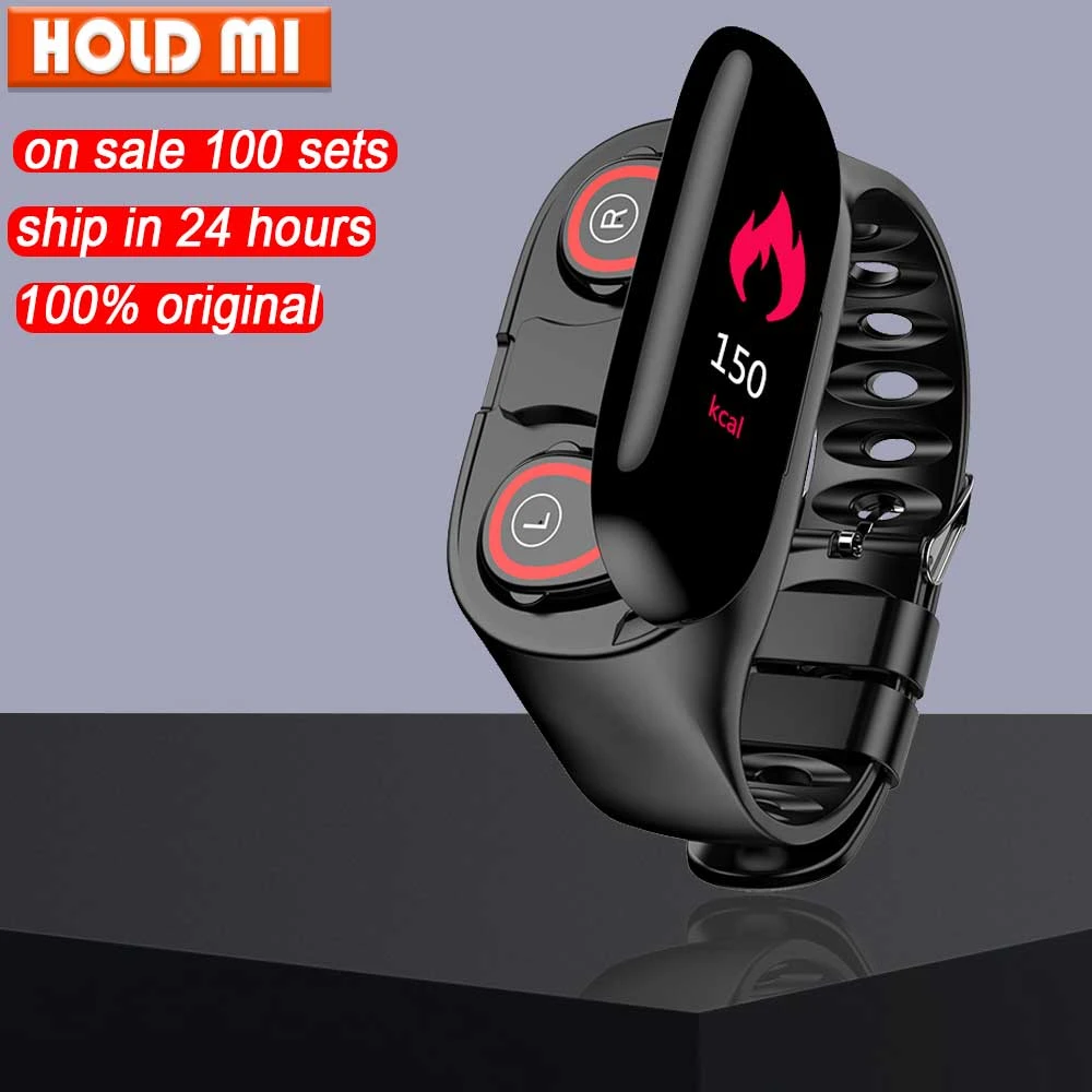 Smart watch with bluetooth earbuds Clearance