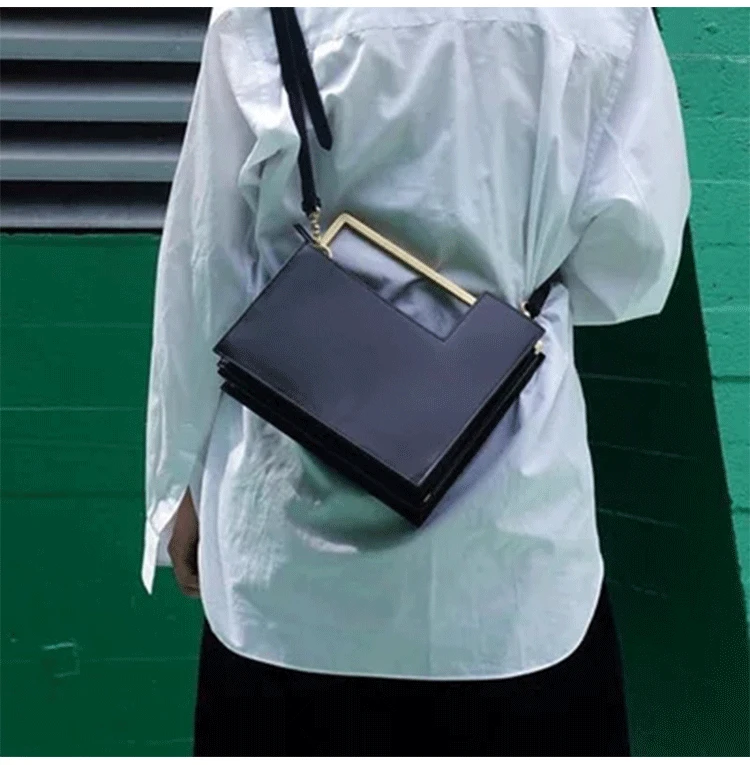 Fashion Metal Handle Box Type Women Handbags Organ Design Pu Women's Shoulder Bags Luxury Messenger Crossbody Bag Ladies Totes (17)