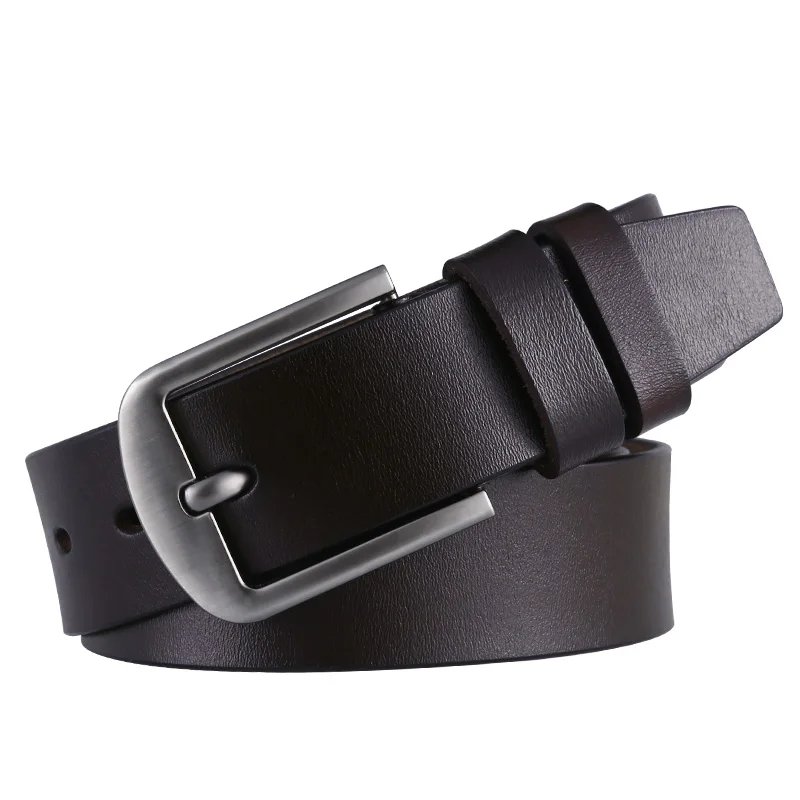 

ANPUDUSEN men's leather pin buckle belt casual full grain leather cowhide men's fashion classic vintage pin buckle men Belt