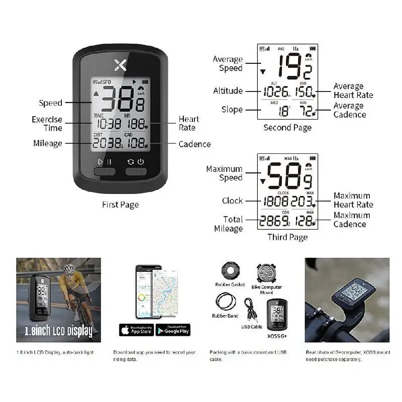 1 8 дюйма Аксессуары для велосипеда Спидометр беспроводной Многофункциональный