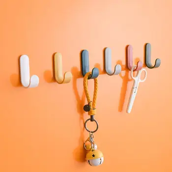 

4Pcs Hooks Self Adhesive Home Kitchen Wall Door Non-stick Holder Hook Hanger Hooks For Hanging Dropshipping