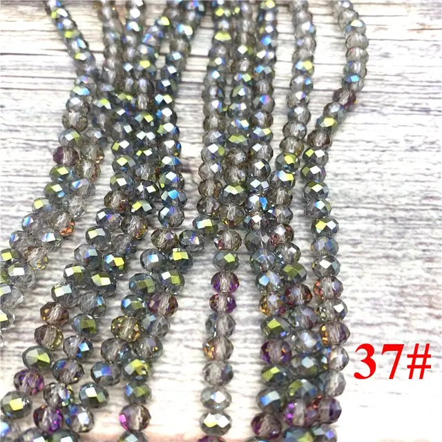 2x3mm/3x4mm/4x6mm Crystal Rondel Beads Faceted Glass Beads For Jewelry Making DIY Female Bracelet Necklace Jewelry NO.37