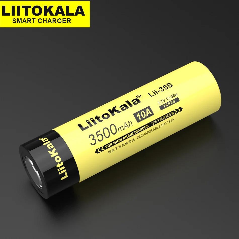 LiitoKala 18650 Батарея Lii-35S Lii-31S 3,7 V литий-ионный аккумулятор 3500 мА/ч, 3100mA Мощность Батарея для высокое Дренажные устройства - Цвет: Lii-35S 1PCS