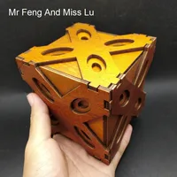 Secret Cross Puzzle Box Brain Teaser Difficult Wood Model Gift Toy Game 1