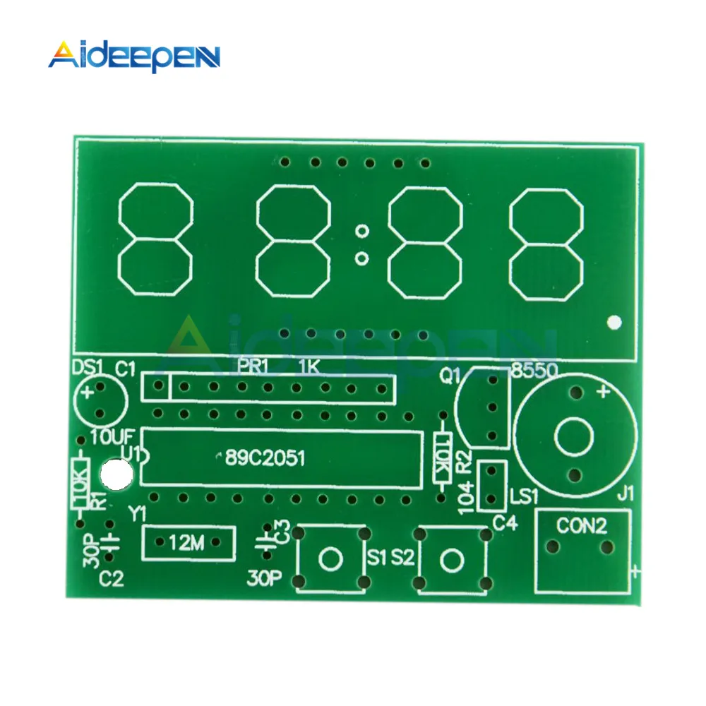 Наборы для самостоятельной сборки AT89C2051 электронные часы цифровая трубка светодиодный дисплей 4 бита электронный модуль части и компоненты DC 3 V-6 V