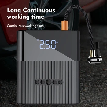 

Protable Car Electric Air Compressor LED Digital Air Pump High Pressure Wireless Mini Tire Inflatable Pump Black