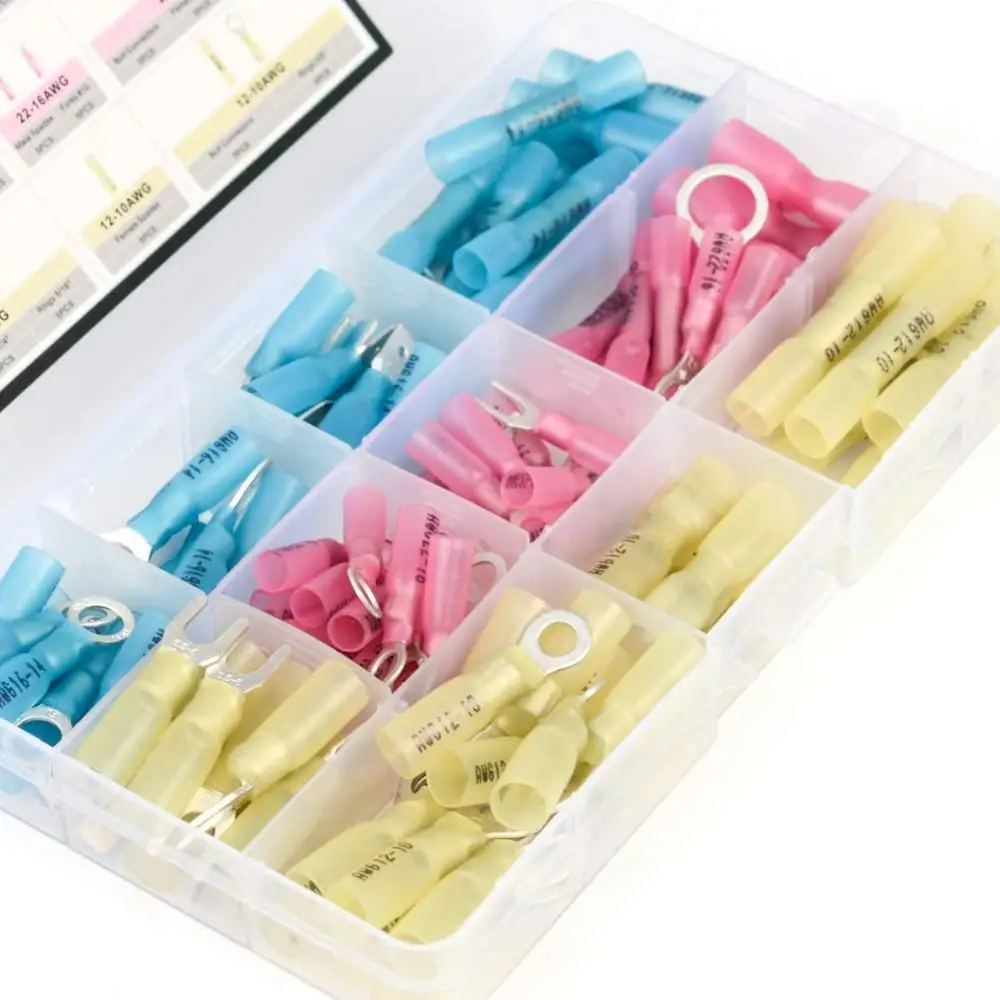 IWISS IWS-2210H Crimping pliers kit Heat Shrink Connectors Crimping Tool  with 120pcs Heat Shrink Connectors from AWG22-10 4