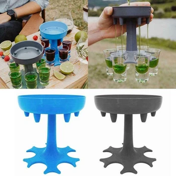 

6 Shot Glass Dispenser Holder Drinking Games Shot Glasses Get Party Started Fast Wine Glass Dispenser Party Bar Accessory A66