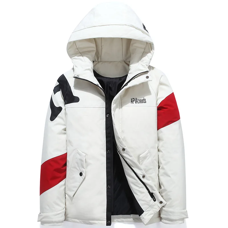 

Down Jacket Male White Duck Down 2019 Winter Chao Brand Men Down Jacket Chao Brand Men's Wear Lian Cap Coat