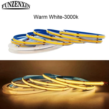 

DC12V/24V COB FOB LED Strip Light 384LEDs/m High Density Flexible Lights White/Warm White/Blue/Red/Green/Yellow Linear Dimmable