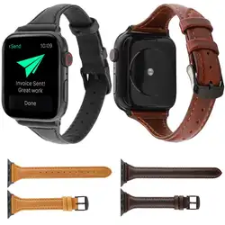 Кожаный ремешок для apple watch band 4 40 мм correa apple watch 44 мм браслет для iWatch serie 3 2 1 42/38 мм умные аксессуары для часов