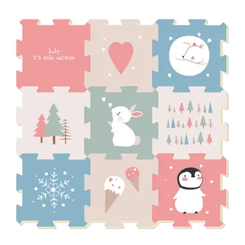 

9Pcs Baby Play Mat Kid's Non-Toxic Puzzle Exercise Play Mat Soft EVA Foam Tiles Cushioned Crawling Play Pad Games Parts