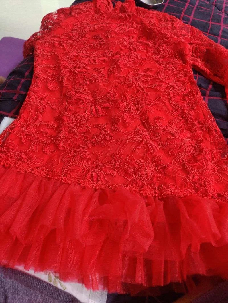 Женское кружевное платье с длинным рукавом цветочным принтом|Платья| |