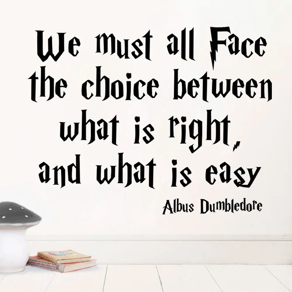 

Harry Potter Accessories Quotes Wall Decal We Must All Face The Choice Between Albus Dumbledore Saying HP Movie Wall Sticker
