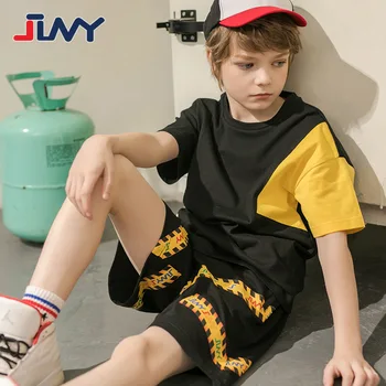 

JLNY popular logo children's wear two-piece outfit in the summer of 2020 the new ins hot style boy short-sleeved cotton suit