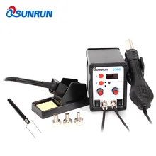 Цифровой Дисплей 2-в-1 горячий воздух паяльная станция, 8586 паяльная станция, тепловые пушки/Электрический паяльник для BGA PCB SMD IC