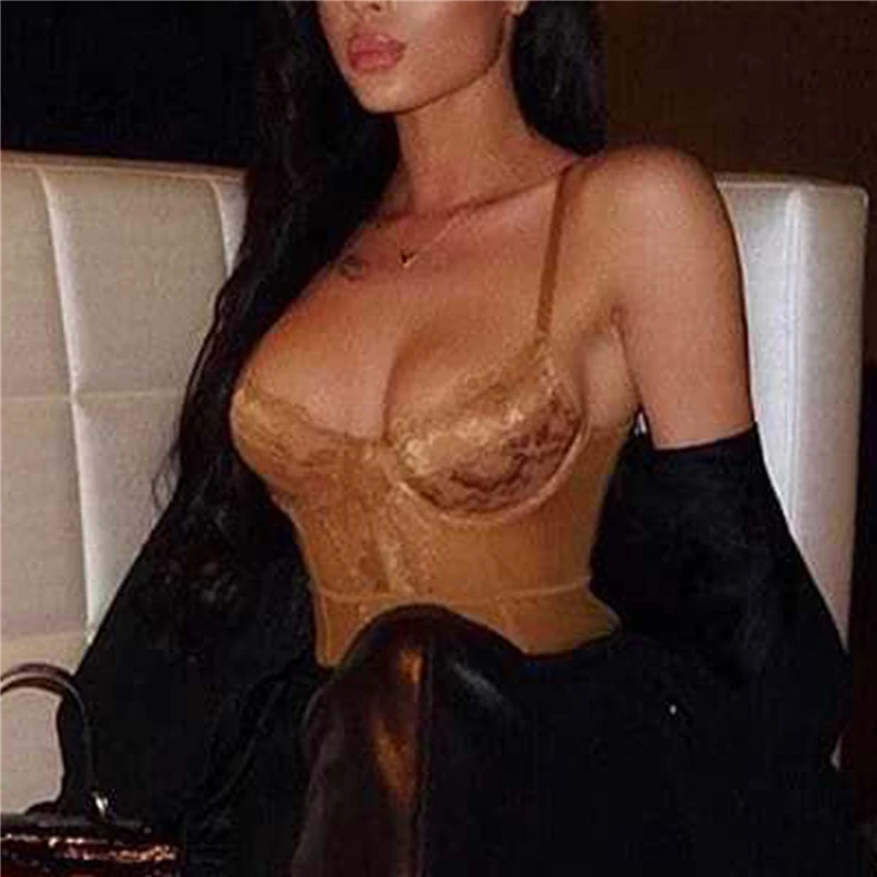 

Floral Lace Bodysuit Women Patchwork Mesh Bodysuit 2021 Ladies Summer Skinny Sexy Teddy Bodysuit Body Femme