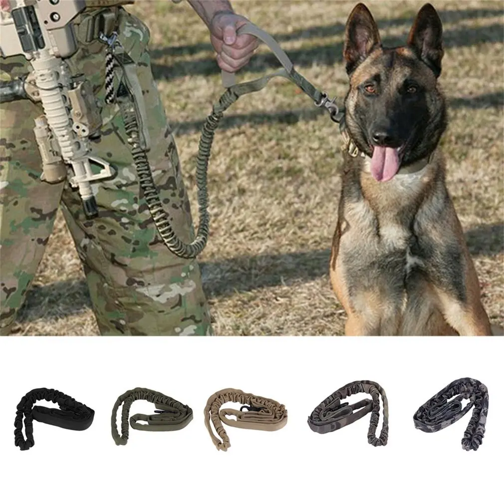 

Tactical Dog Leash Military Training Tactical Bungee Leash Combat US Amry Dog Lead Harness Collar Nylon Coyote 5 colors