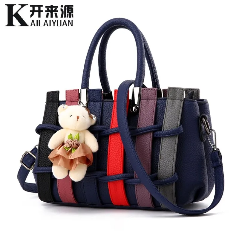 Женские сумки из натуральной кожи новые женские корейские модные сумки через плечо милая сумка через плечо - Цвет: Темно-синий