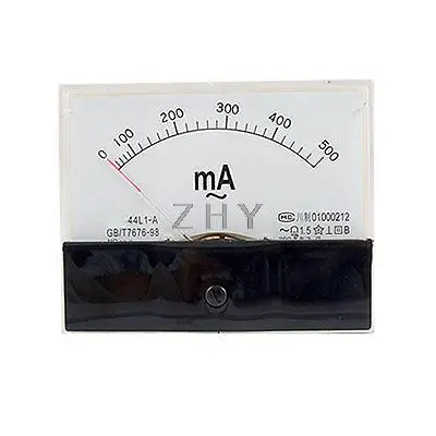 

500mA Analog AC Current Panel Meter Ammeter 44L1-A