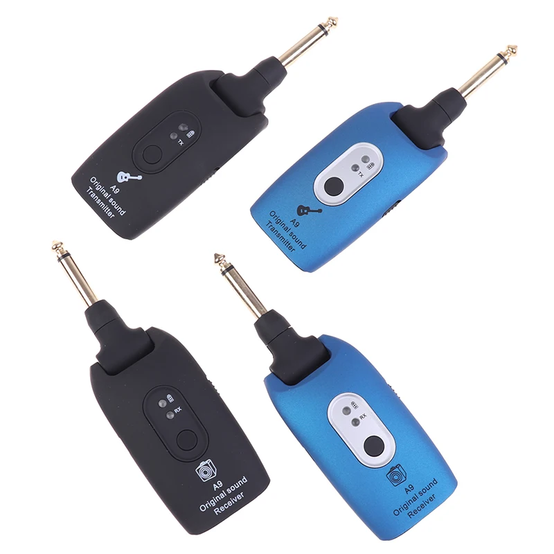 2.4Ghz Wireless Guitar System Transmitter and Receiver 6-Channel Universal 1/4 for Electric Guitar Bass Amplifier Bateria Mixer
