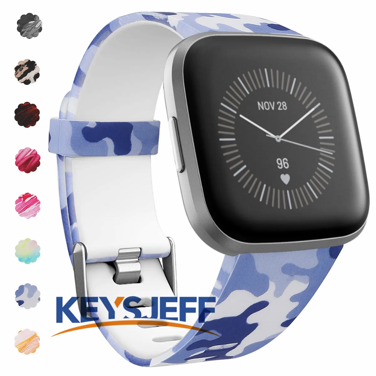 Сменный ремешок для часов Fitbit Versa /Versa 2/ Lite/SE Классические мягкие ремешки с принтом