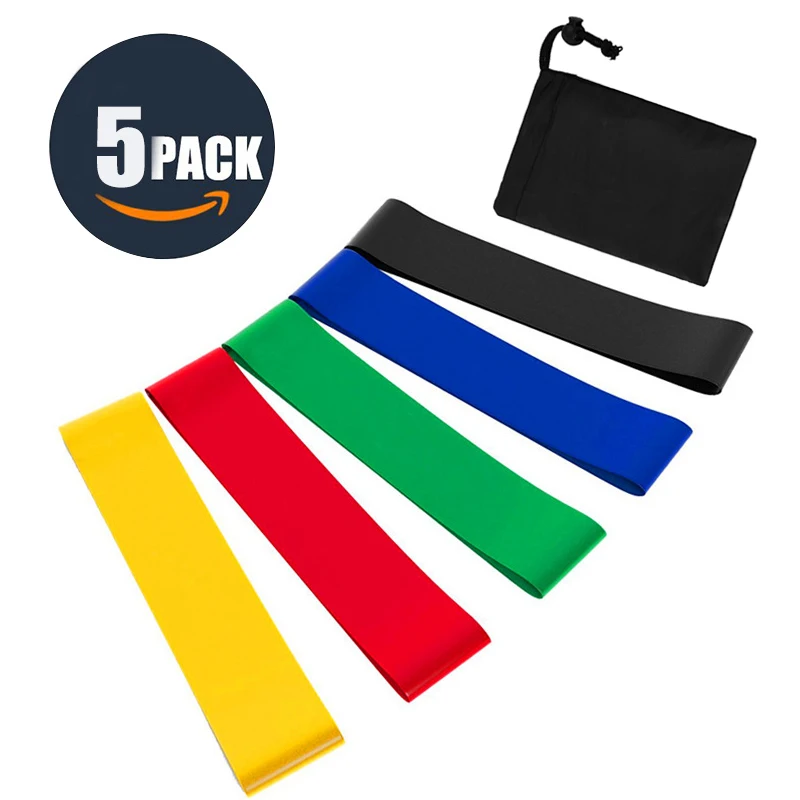 

5pcs Yoga Resistance Bands Latex Fitness Pilates Stretch Pull Up Assist Band Sport Mini Exercise Crossfit Workout Elastic Bands