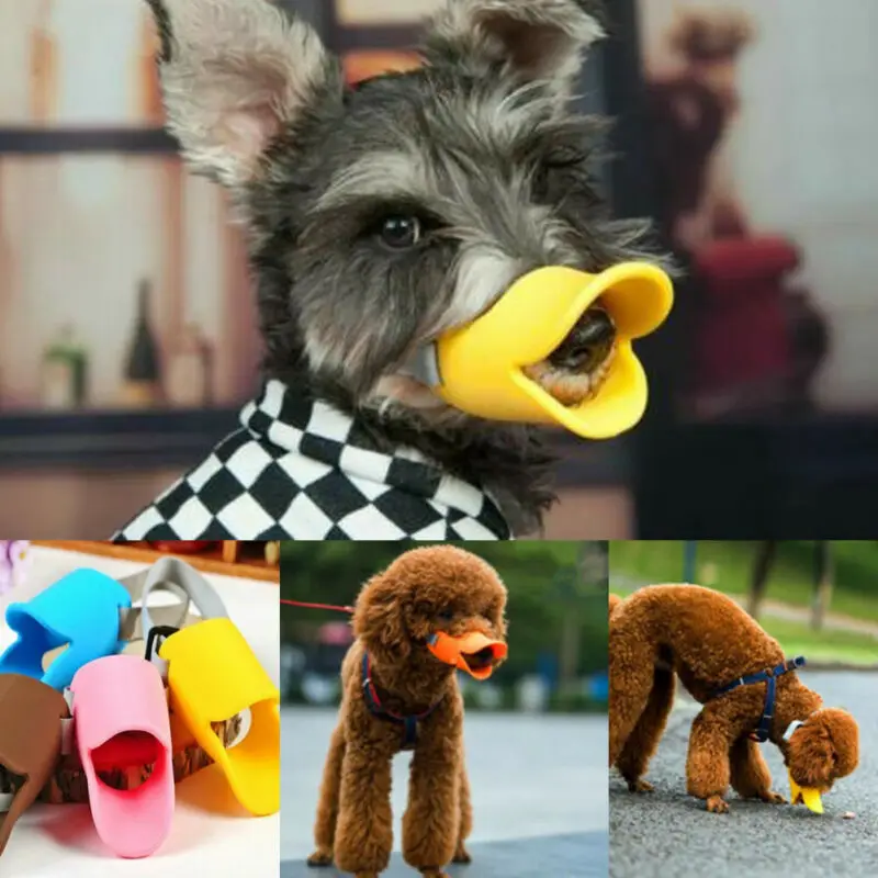 

Silicone Duckbill Padded Dog Muzzle Spiked Studded Adjustable Dog Mouth Cover Anti-called Cover Shape