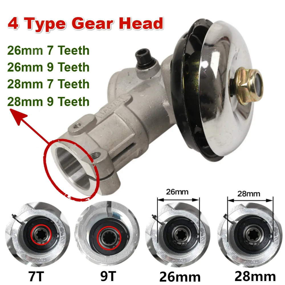 26mm/28mm Trimmer Gearbox Gearhead Brushcutter Grass Trimmer Replace Gear Head Lawn Mower Parts Gardening Tool 7 9 Teeth rotary tool accessories strimmer trimmer parts grass trimmer accessory