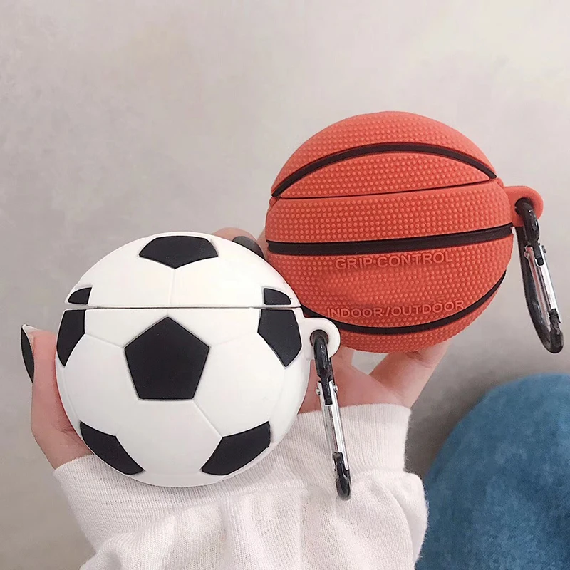 

Funny Football For Apple Airpods 2 Case Headset Protective Cover For Airpods Bluetooth Earphone Case Fashion Charging Cases Box