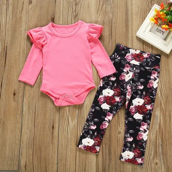

Baby Girls Clothing Set Summer Winter Toddler Girl Clothes Romper Tops Floral Leggings Baby Outfits Set Clothes For Baby Girls
