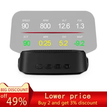 2020new Auto Hud Head-Up Display OBD2 Smart Carplay Navigatie Carlife Speed Hd Projectie Draadloze Stuurwiel Afstandsbediening