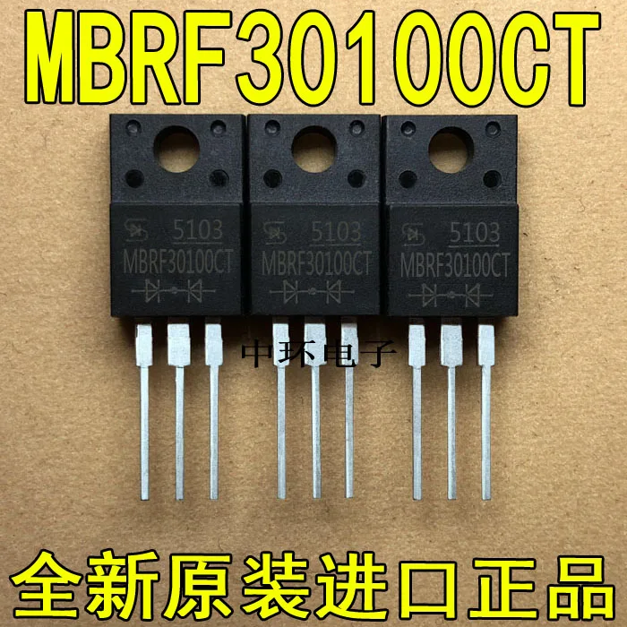 10 шт./лот MBRF30100CT TO-220F 30A 100V