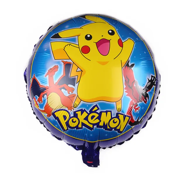 Pokemon Birthday Party Tool Props Straw Banner Baby Shower Party Supplies Wedding Balloon Decoration Pikachu Topper Boy Surprise 1PCS
