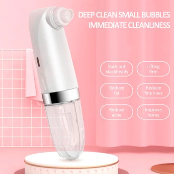

New Small Bubble Cleaner With Water Cycle Cleaning Vacuum Blackhead Remover Shrink Pores Electric Face Deep Cleansing Device