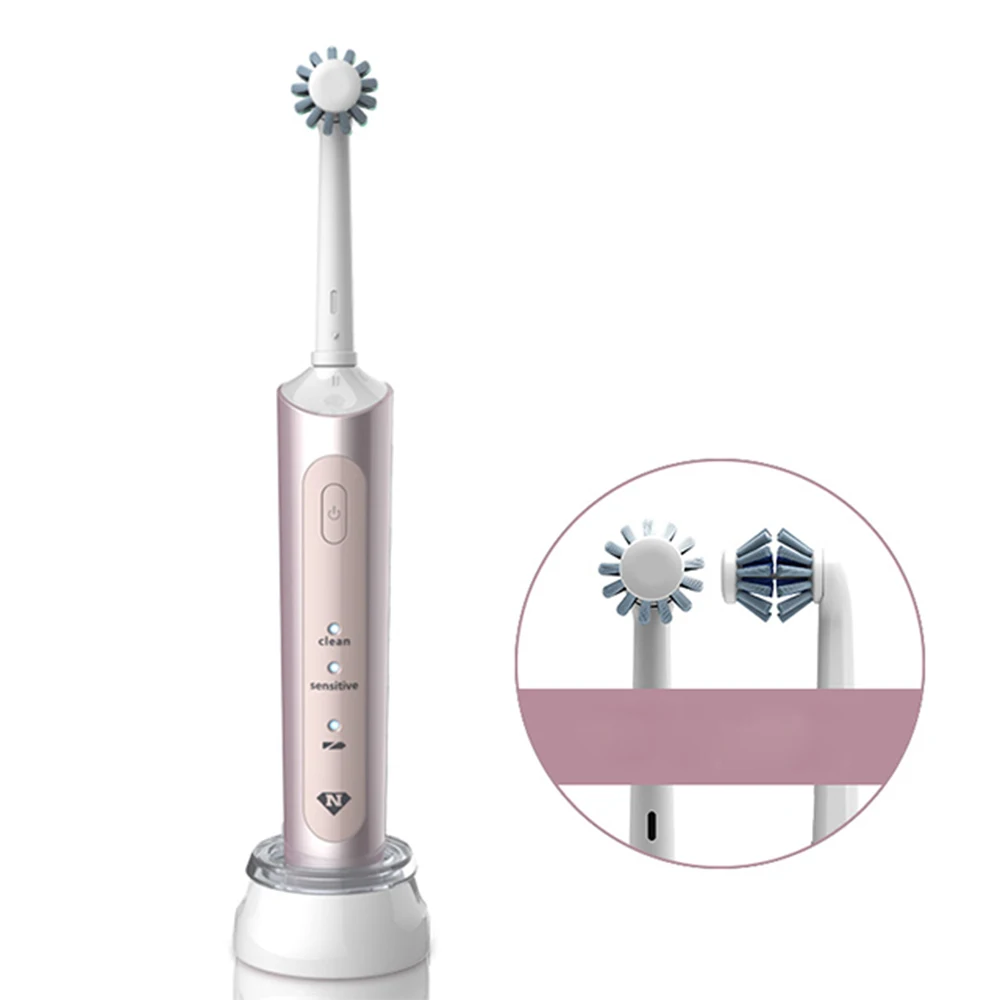 

HIAISB Wireless Charging Rotating Electric Toothbrush Cover 360 Smart Teeth Brush Adults Electric Toothbrushes