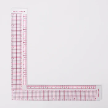 

16x16cm L-Square Shape Plastic Ruler Multifunction Curve Sewing Tailor Measuring Rulers DIY Craft Patchwork Yardstick Tools