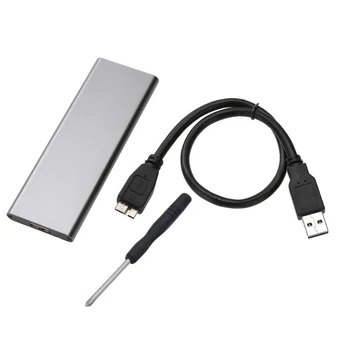 

M.2 NGFF SSD SATA to USB 3.0 Converter Adapter Case External Enclosure Storage Case With Screwdriver for M2 NGFF SSD Hard Drive(