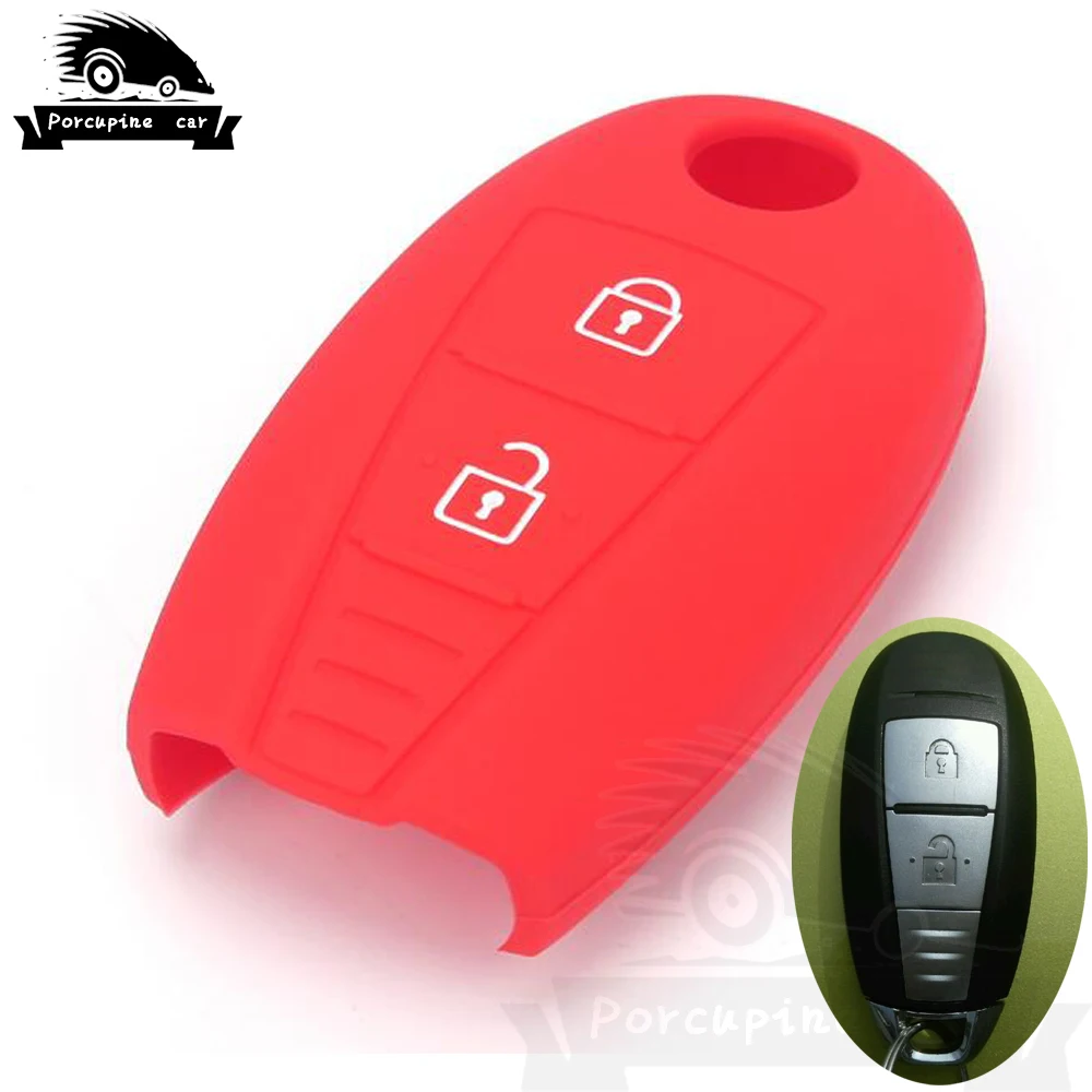 

Silicone Car Remote Key Fob Shell Cover Case For Suzuki Vitara Swift Ignis Kizashi SX4 Baleno Ertiga 2016 2017 2018