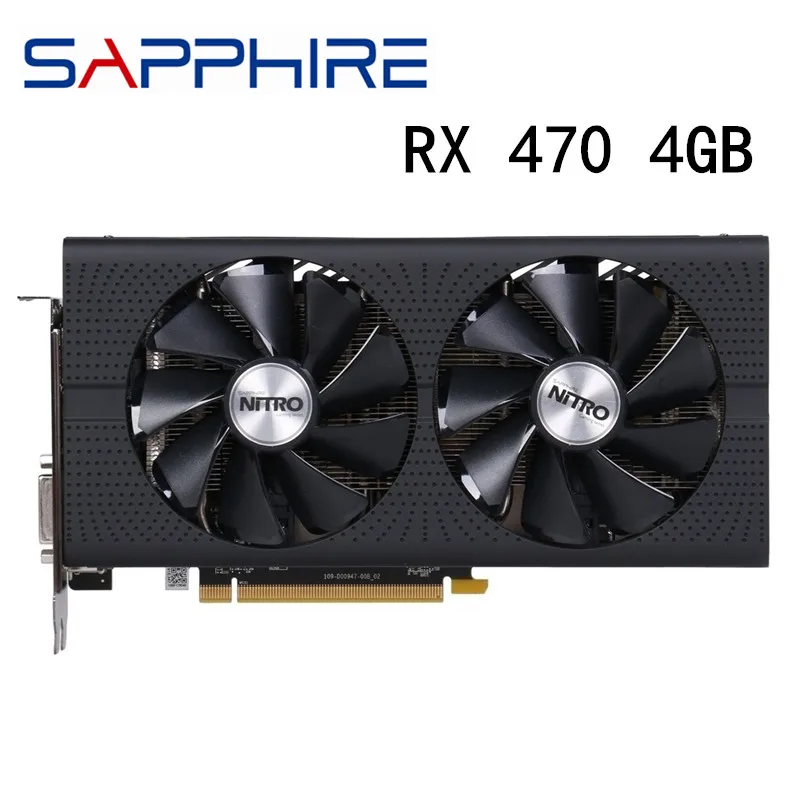

Видеокарты SAPPHIRE RX 470 4 Гб, GPU AMD Radeon RX 470D RX470 RX470D, графические карты для компьютерных игр, HDMI PCI-E X16, не для майнинга