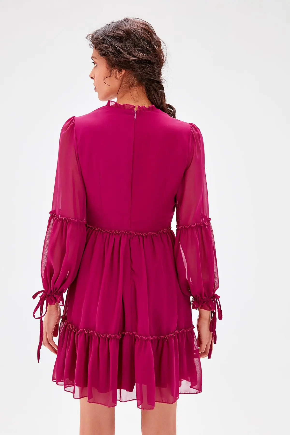 Trendyol Mürdüm гофрированное платье TWOAW20EL0345