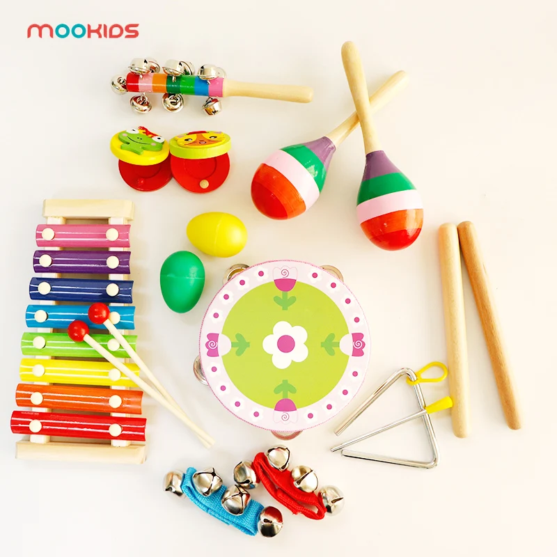 

Musical Instruments for Toddler with Carry Bag,14 in 1 Music Percussion Toy Set for Kids with Xylophone,Rhythm Band