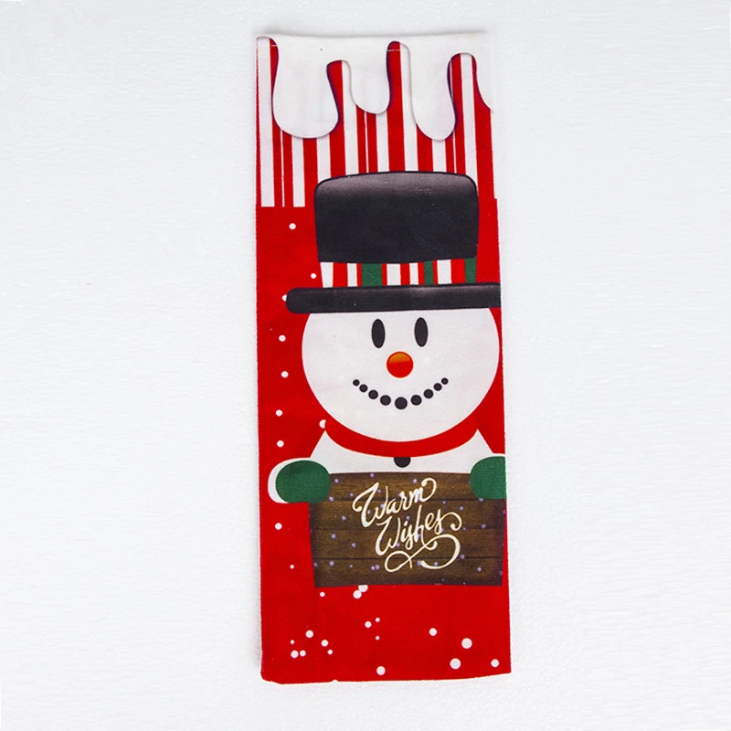 Рождественские украшения для дома Санта Клаус крышка бутылки вина снеговик чулок держатели для подарков Рождество Navidad Декор год, Q - Цвет: Snowman