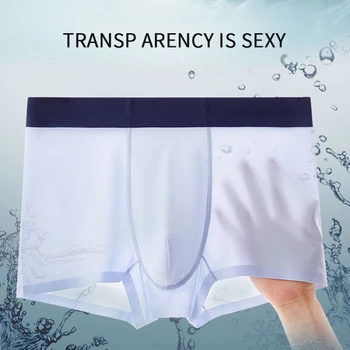 

Ice Silk Sexy Boxer Underwear Men Boxer Homme Underpants Boxershorts Panties Underpants Low Waist Thin Boxers Panties